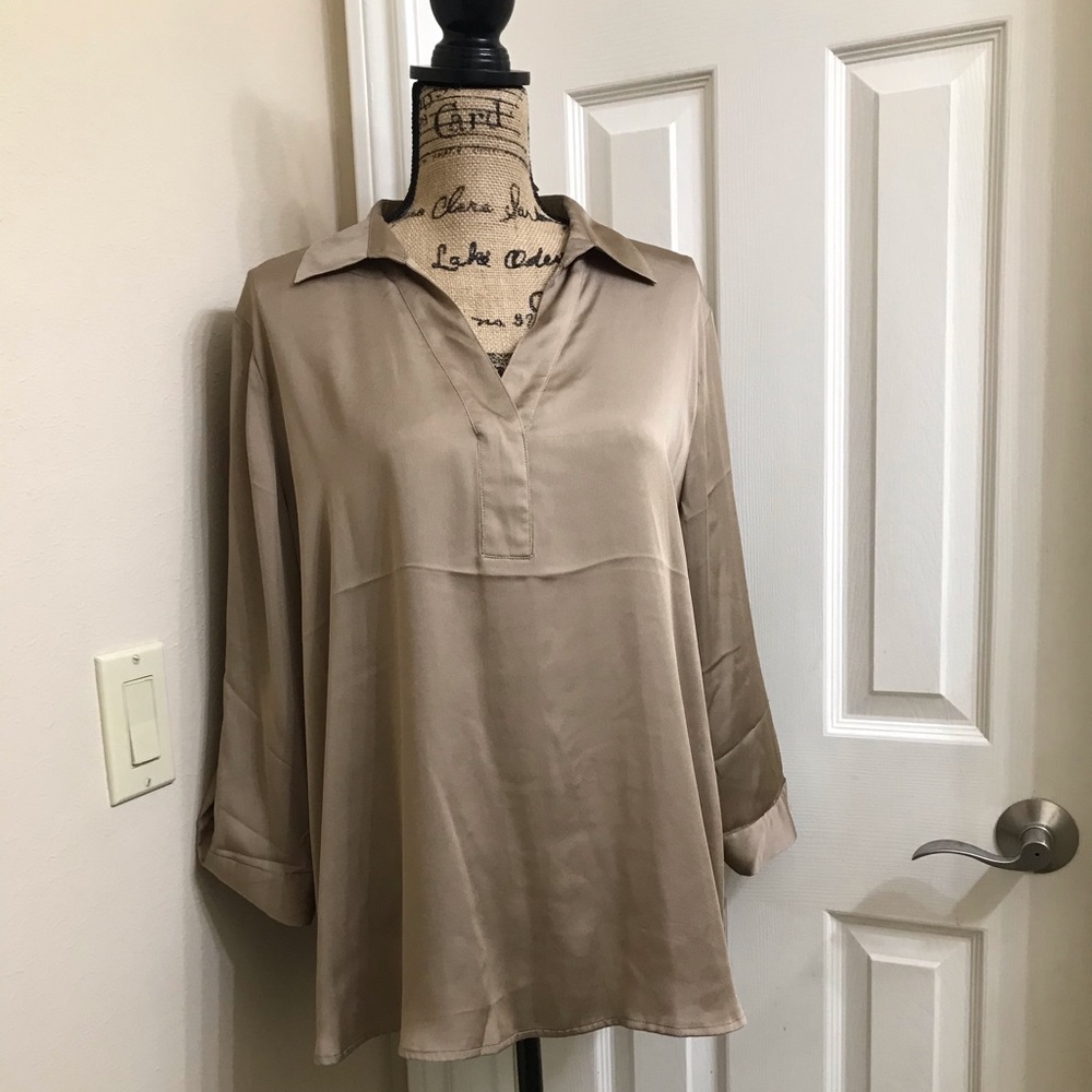 The limited XL Tan blouse